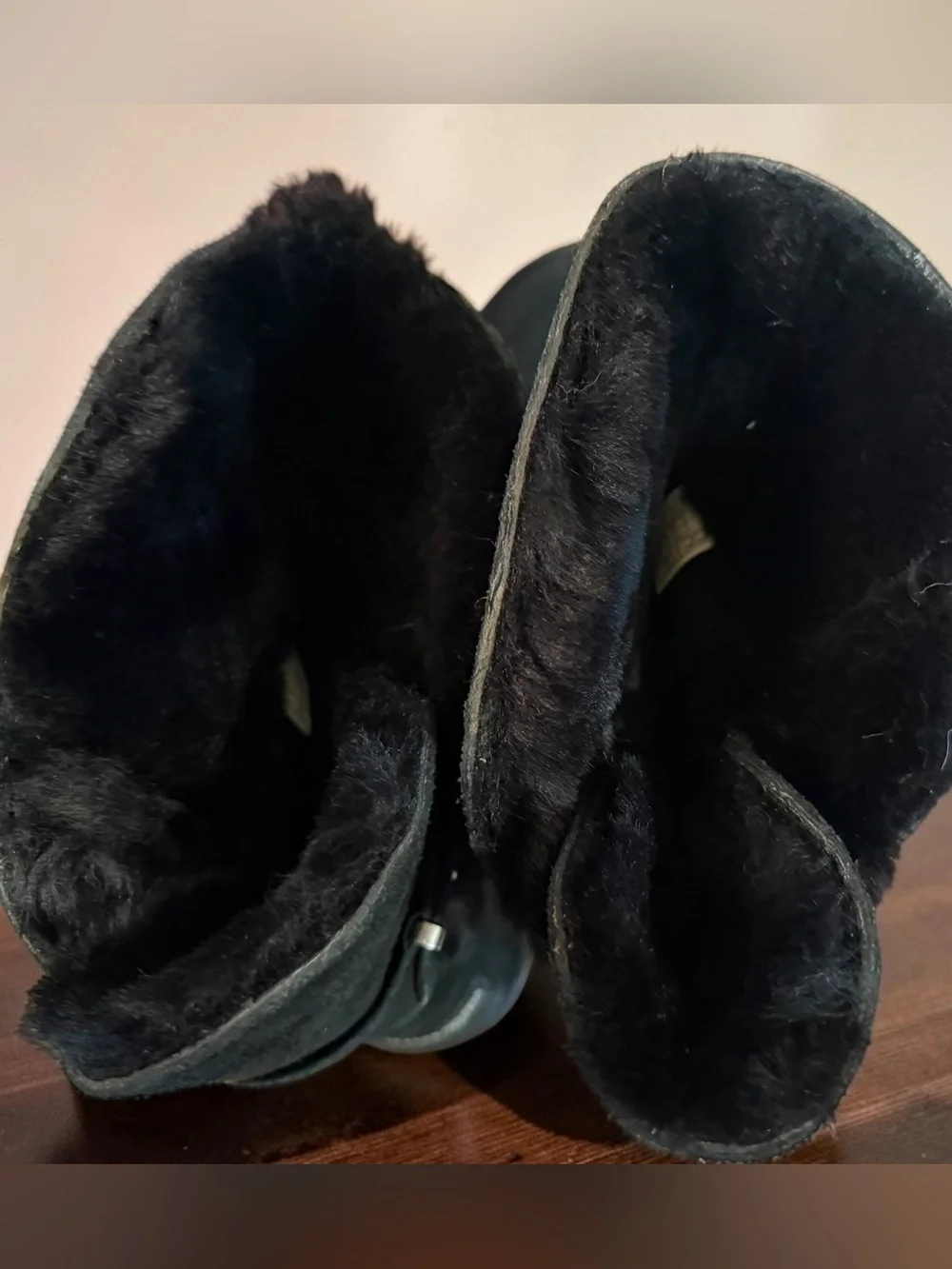 Koolaburra By Ugg Remley Short Black Suede Faux Fur Boots
